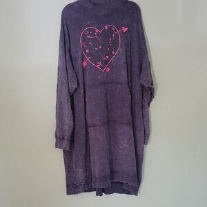 Torrid. Betsey Johnson. Gray. Sweatshirt , Hoodie Dress. Size 5.
